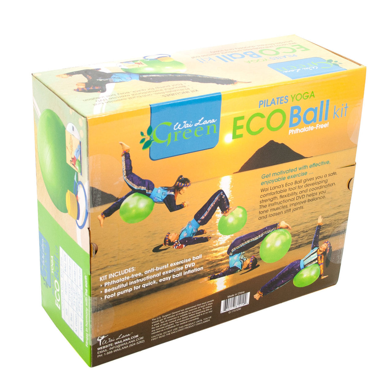 Pilates Yoga Eco Ball Kit w/dvd (m.26")