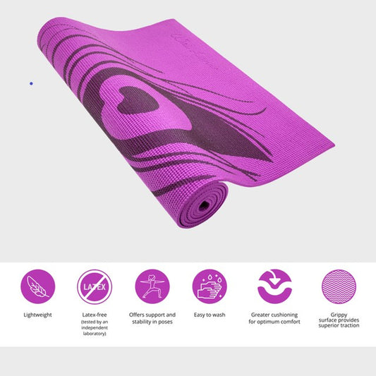 Yoga Mat Print Peacock Purple