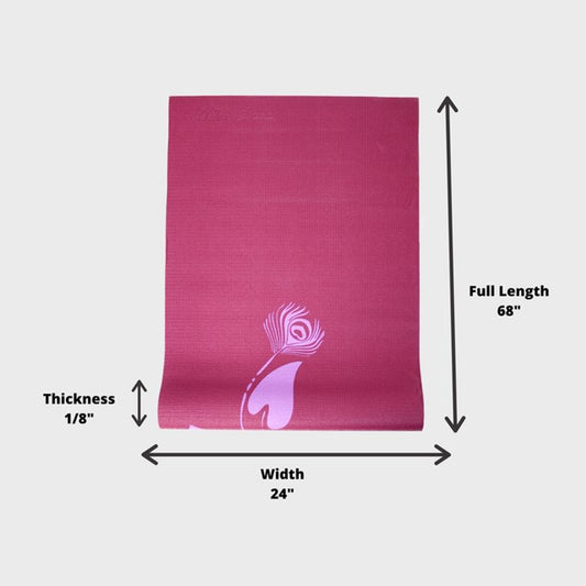 3.5mm thick Yoga Mat lilly-pond-purple