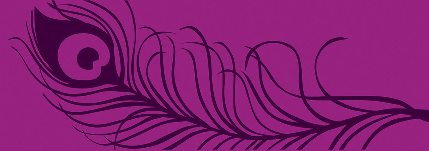 Yoga Mat Print Peacock Purple